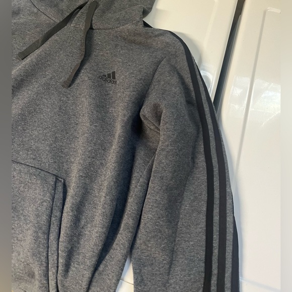 ADIDAS dark grey boys hoodie - Picture 3 of 4